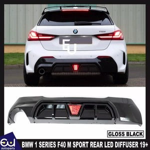 RBMW1SERIESF40REARLEDDIFFUSERMSPORTSINGLEEXHAUSTGLOSSBLACK2019+