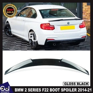 RBMW2SERIESF22COUPEF87M4STYLEGLOSSBLACKREARBOOTTRUNKLIPSPOILER