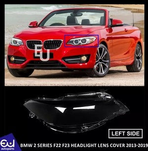 RBMW2SERIESF22F23HEADLIGHTHEADLAMPLENSCOVERLEFTPASSENGERSIDE13-19