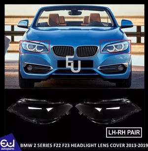 RBMW2SERIESF22F23HEADLIGHTHEADLAMPLENSCOVERLEFTRIGHTSIDE2013-2019