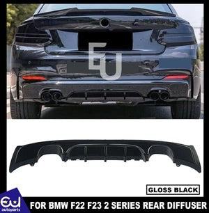 RBMW2SERIESF22F23MSPORTQUADREARDIFFUSERMPSTYLE14-21GLOSSBLACK