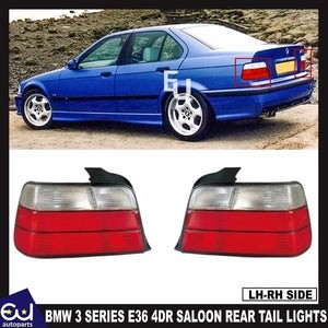 RBMW3SERIESE364DRSALOONREDCLEARREARTAILLAMPSLIGHTSPAIRLEFTRIGHT
