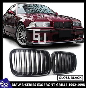 RBMW3SERIESE36M3STYLEFRONTKIDNEYDUALSLATGRILLEGRILLGLOSS1992-98