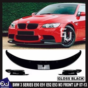 RBMW3SERIESE90E91E92E93M3FRONTSPLITTERSPOILERLIPGLOSSBLACK07-13