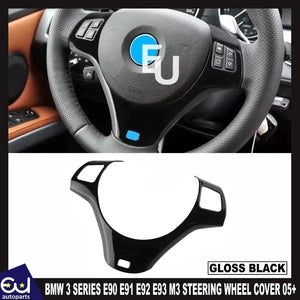 RBMW3SERIESE90E91E92E93M3STEERINGWHEELTRIMCOVERGLOSS2005+GLOSS