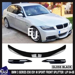 RBMW3SERIESE90E91MSPORTPRE-LCIFRONTSPLITTERLIPGLOSSBLACK04-08