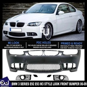 RBMW3SERIESE92E9306-09M3STYLELOOKFRONTBUMPERKITWITHOUTPDCHOLE