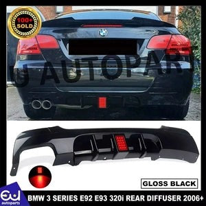 RBMW3SERIESE92E93320iMSPORTREARDIFFUSERSPLITTERVALANCELED2006+