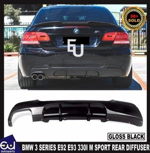 RBMW3SERIESE92E93330IMSPORTREARDIFFUSERSPLITTERVALANCEGLOSSBLACK