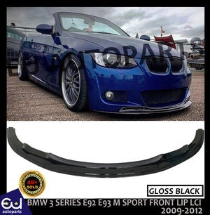 RBMW3SERIESE92E93MSPORTFRONTSPLITTERBUMPERLIPGLOSSBLACKLCI09-12