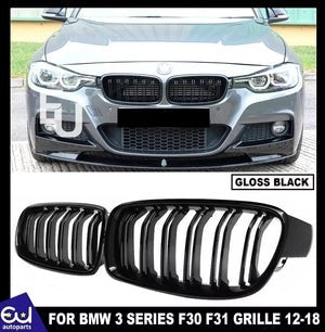 RBMW3SERIESF30F31DUALLINEKIDNEYGRILLEGRILLGLOSSBLACK