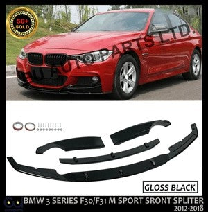RBMW3SERIESF30F31FRONTSPLITTERLIPSPOILERSIDEGLOSSBLACK3DSTYLE
