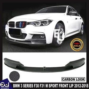 RBMW3SERIESF30F31MSPORTFRONTBUMPERSPLITTERLIPCARBONLOOK2012-2018