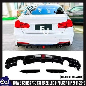 RBMW3SERIESF30F31RAERVALANCEDIFFUSERLIPDAUALW/LEDGLOSSBLACK11-19