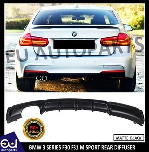 RBMW3SERIESF30F31REARDIFFUSERBUMPERMSPORTTWINEXHAUST2011-2019