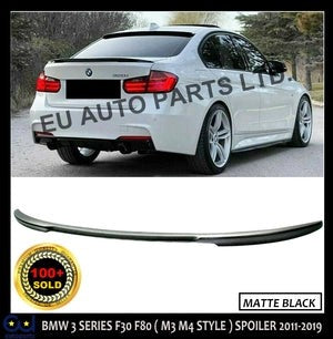 RBMW3SERIESF30F80M3M4STYLEBOOTMPSPOILERLIPMATTEBLACKOEMFIT