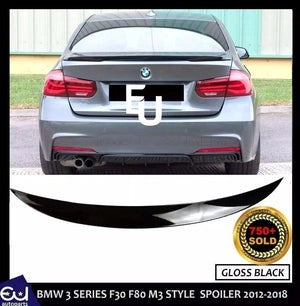 RBMW3SERIESF30F80REARBOOTSPOILERMPSTYLELIPGLOSSBLACK100%OEMFIT