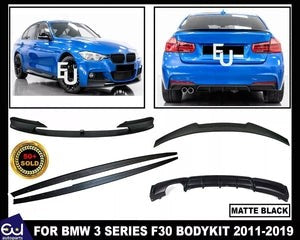 RBMW3SERIESF30MPBODYKITBODYKITMATTEFRONTSPLITTERREARDIFFUSER