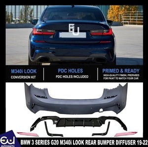 RBMW3SERIESG202019-22M340iLOOKREARBUMPERDIFFUSERBODYKITWITHPDC