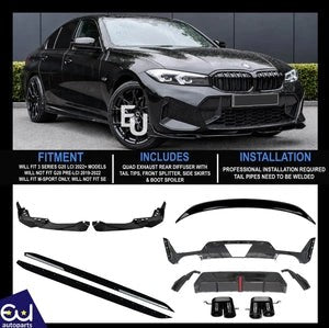 RBMW3SERIESG20BODYKITBODYKITFRONTSPLITTERLIPREARDIFFUSERW/LED22+