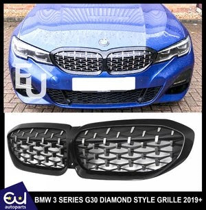 RBMW3SERIESG20G21FRONTCHROMEBLACKDIAMONDSTYLEGRILLEGRILL2019+