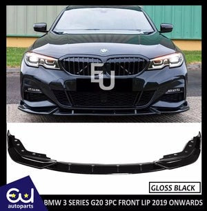 RBMW3SERIESG20G21FRONTSPLITTERLIPVALANCESPOILERSPLITTERGLOSSBLACK