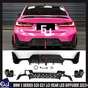 RBMW3SeriesG20G21LCIREARDIFFUSERSPOILERLIPW/LEDLIGHT2023ONWARDS