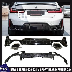 RBMW3SERIESG20G21MSPORTREARBUMPERDIFFUSERWITHTAILPIPELCI2022+
