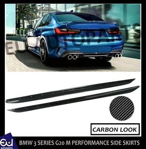 RBMW3SERIESG20G21SIDESKIRTEXTENSIONBLADESCARBONLOOK