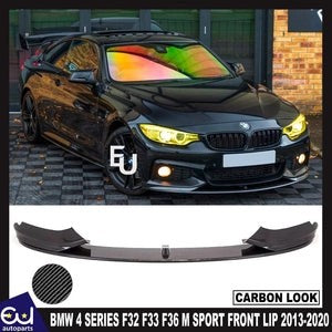 RBMW4SERIESF32F33F36MSPORTFRONTSPLITTERLIPBUMPERCARBONLOOK13-20