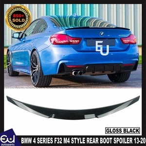 RBMW4SERIESF32GLOSSBLACKM4STYLEREARBOOTSPOILERCOUPE2013-2020