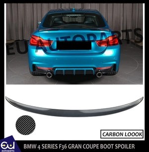 RBMW4SERIESF364DGRANCOUPEREARTRUNKBOOTSPOILERLIPCARBONLOOKFIT