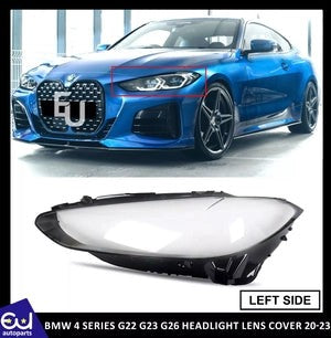 RBMW4SERIESG22G23G26HEADLIGHTHEADLAMPLENSCOVERLEFTPASSENGERSIDE