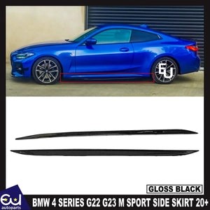 RBMW4SERIESG22G23MSPORTSIDESKIRTEXTENTIONLIPGLOSSBLACK2020+