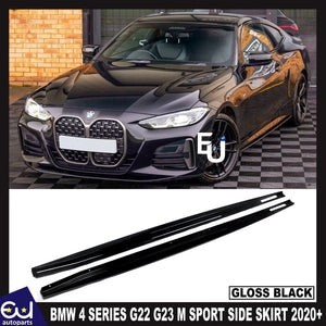 RBMW4SERIESG22G23MSPORTSIDESKIRTEXTENTIONLIPGLOSSBLACK2020+