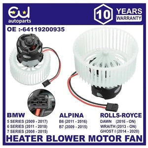 RBMW57SERIESF07F10F11F01F02F03HEATERBLOWERMOTORFAN64119200935