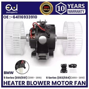 RBMW5SERIESE60E616SERIESE63E64HEATERBLOWERMOTORFAN64116933910