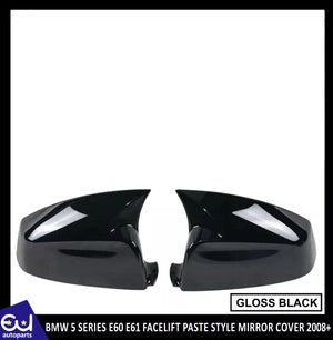 RBMW5SERIESE60E61FACELIFTGLOSSBLACKSIDEREARVIEWMIRRORCOVERCAP