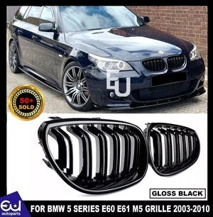 RBMW5SERIESE60E61GLOSSBLACKDUALSLATSFRONTKIDNEYGRILLEGRILL03-10