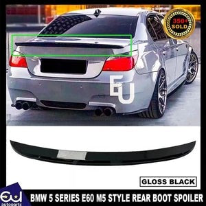 RBMW5SERIESE60M5STYLEREARBOOTSPOILERWINGLIPOEM4-10GLOSSBLACK