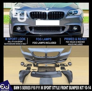 RBMW5SERIESF10F1110-14PRELCIMSPORTSTYLELOOKFRONTBUMPERKITPDC