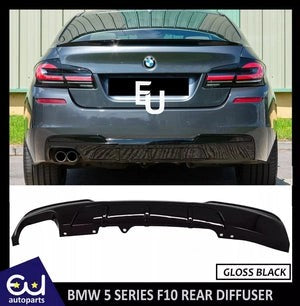 RBMW5SERIESF10F11MSPORTREARDIFFUSERSPLITTERTWINGLOSSBLACK