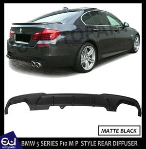 RBMW5SERIESF10F11REARDIFFUSERMSPORTBUMPERSPLITTERMATTEBLACK
