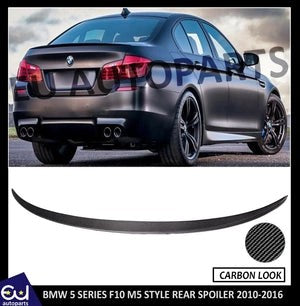 RBMW5SERIESF10REARBOOTSPOILERTRUNKLIPM5STYLECARBONFIBERLOOK