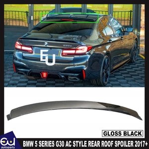 RBMW5SERIESG30ACSTYLEREARROOFSPOILERWINDOWLIPGLOSSBLACKOEMFIT