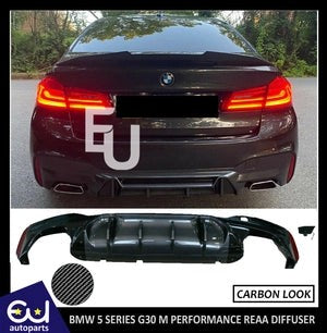 RBMW5SERIESG30G31M5STYLEREARBUMPERDIFFUSERBLACK