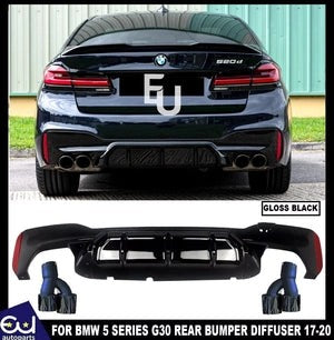 RBMW5SERIESG30G31REARBUMPERDIFFUSERM5STYLEMSPORTTAILPIPE2017-20