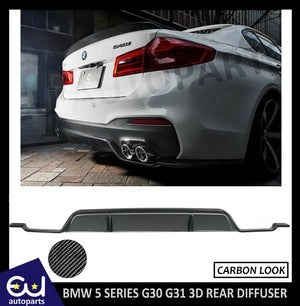 RBMW5SERIESG30G31REARBUMPERDIFFUSER3DSTYLECARBONLOOK