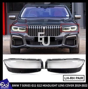 RBMW7SERIESG11G1219-22HEADLIGHTLENSHEADLAMPCOVERCAPLEFTRIGHTPAIR