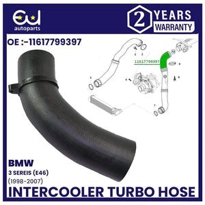 RBMWE46320D320TD1998-2005EGRTURBOINTERCOOLERHOSEPIPEUPPERSIDE